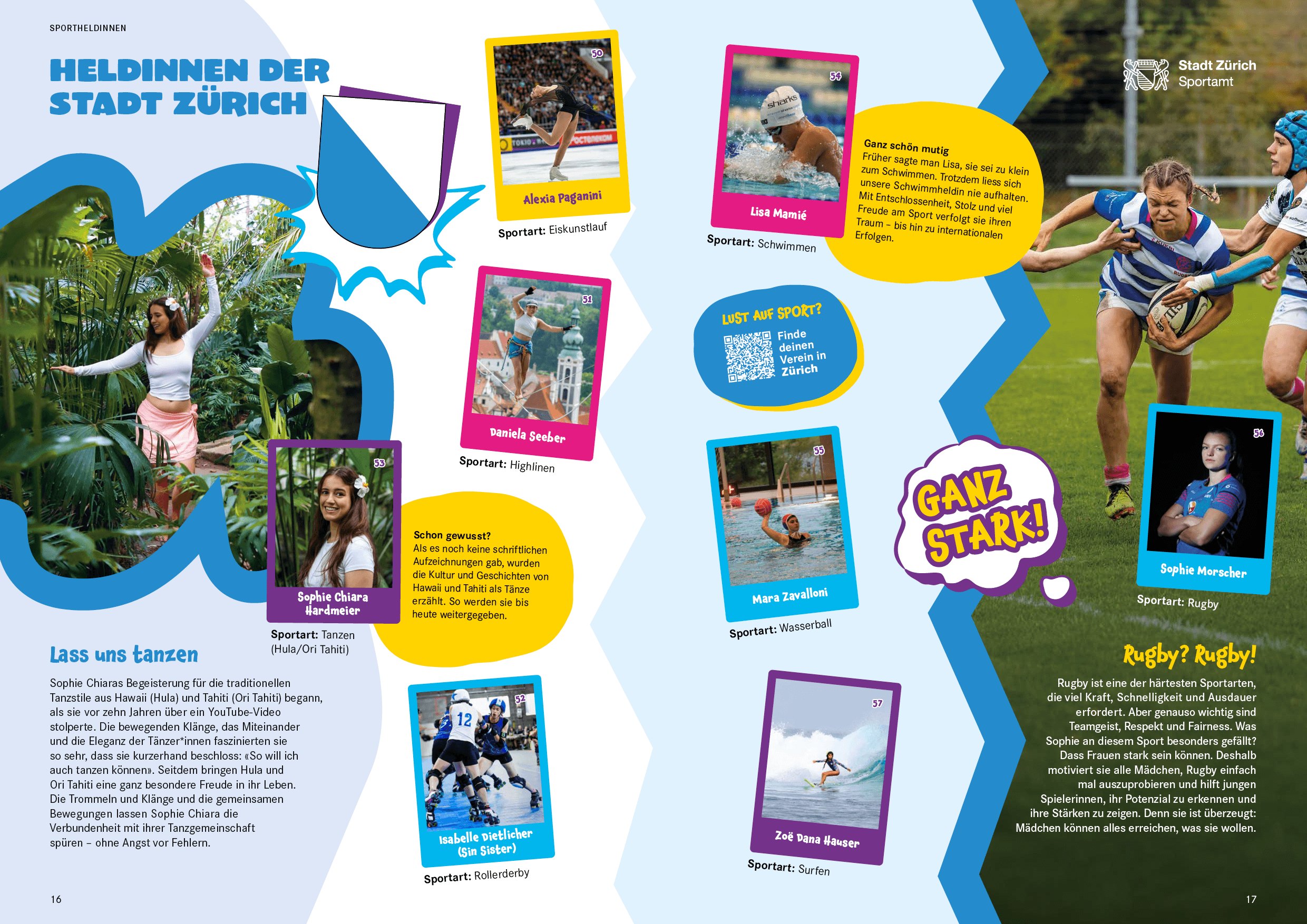 Doppelseite der Stadt Zürich im Sammelheft